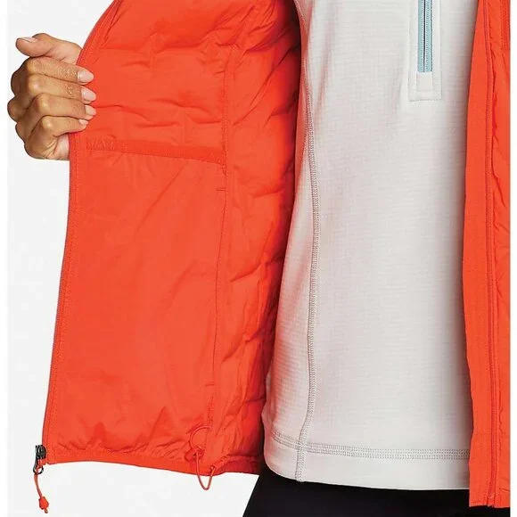EDDIE BAUER WOMEN'S MICROTHERM DOWN FREEFUSE PUFFER COAT JACKET GERANIUM SMALL - Picture 3 of 16